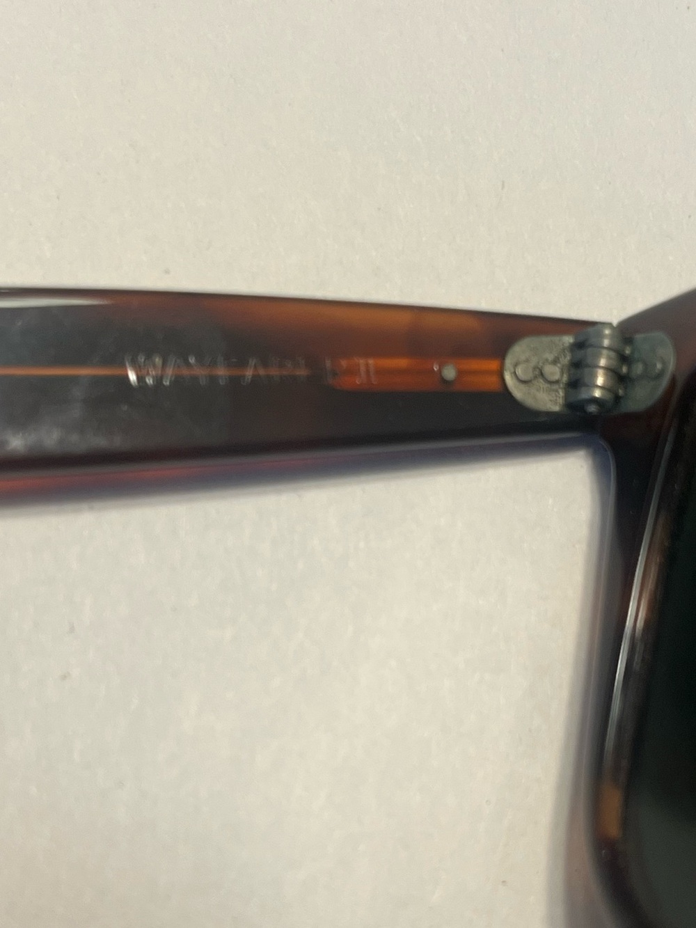 Vintage B&L Ray-Ban Wayfarer II Tortoise Sunglasses Made in USA 1980s - Picture 3 of 5